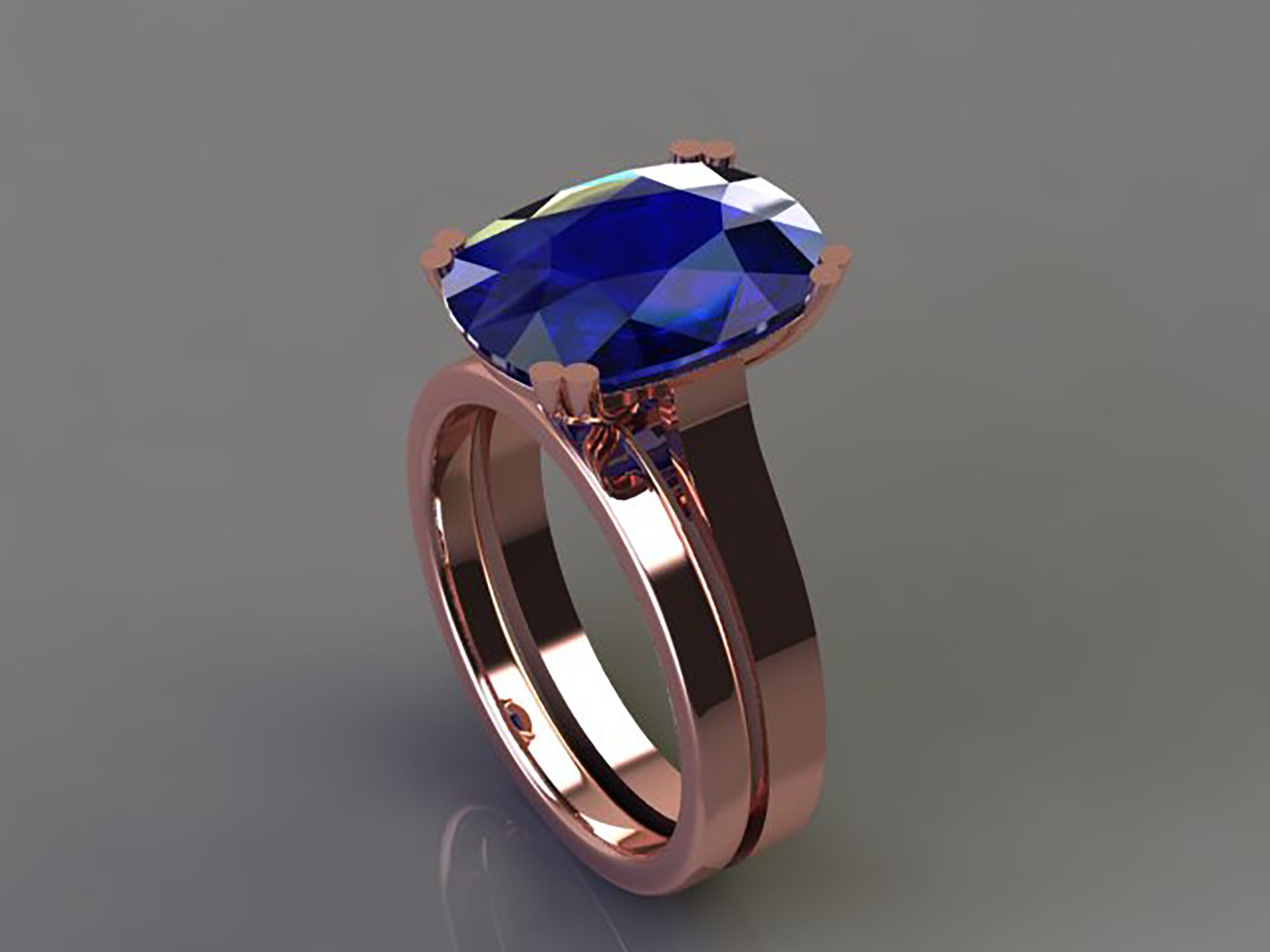 ronan campbell blue sapphire alternative engagement ring designyard contemporary jewellery gallery dublin ireland bespoke