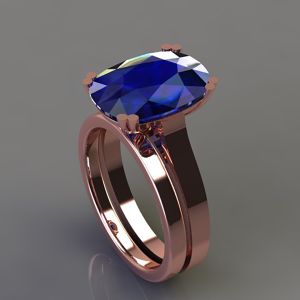 ronan campbell blue sapphire alternative engagement ring designyard contemporary jewellery gallery dublin ireland bespoke