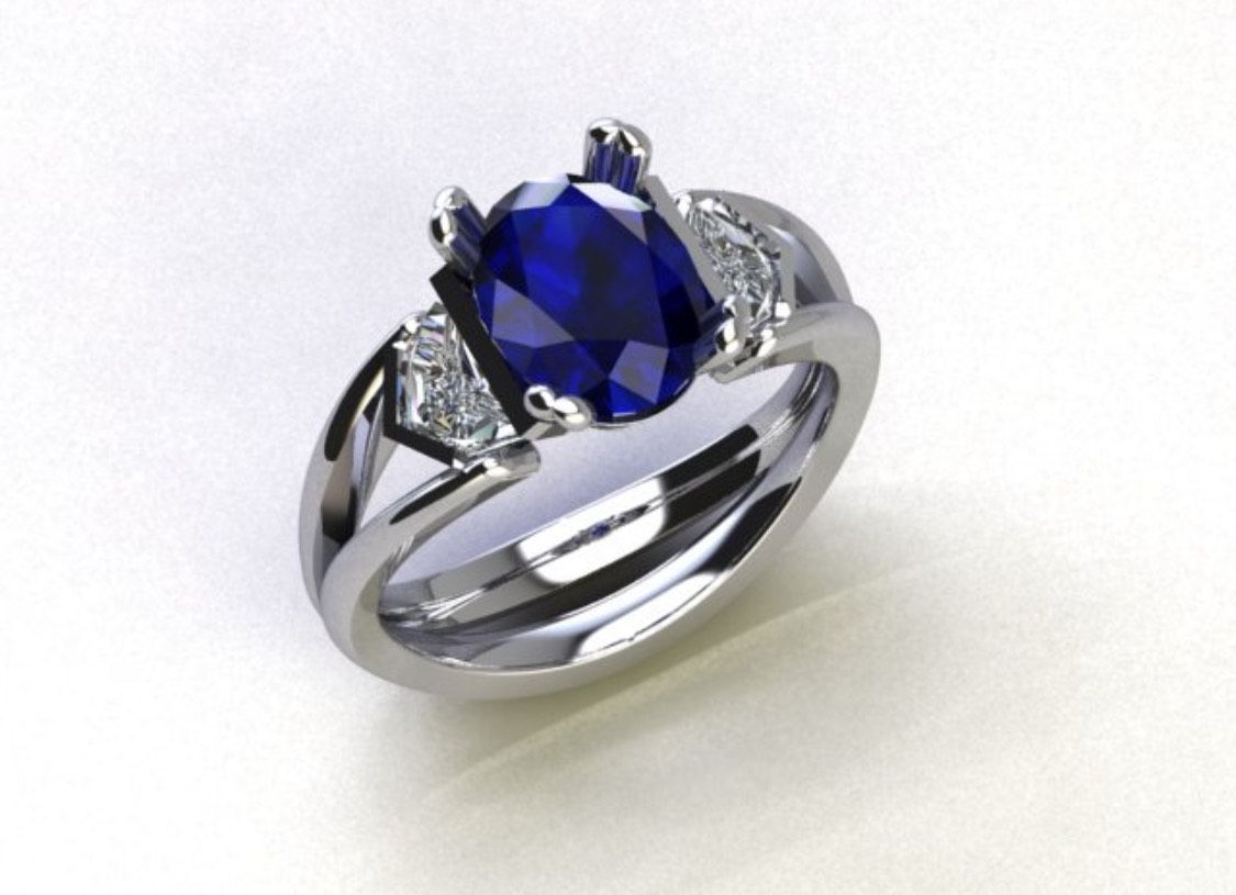 ronan campbell custom made diamond engagement ring sapphire designyard