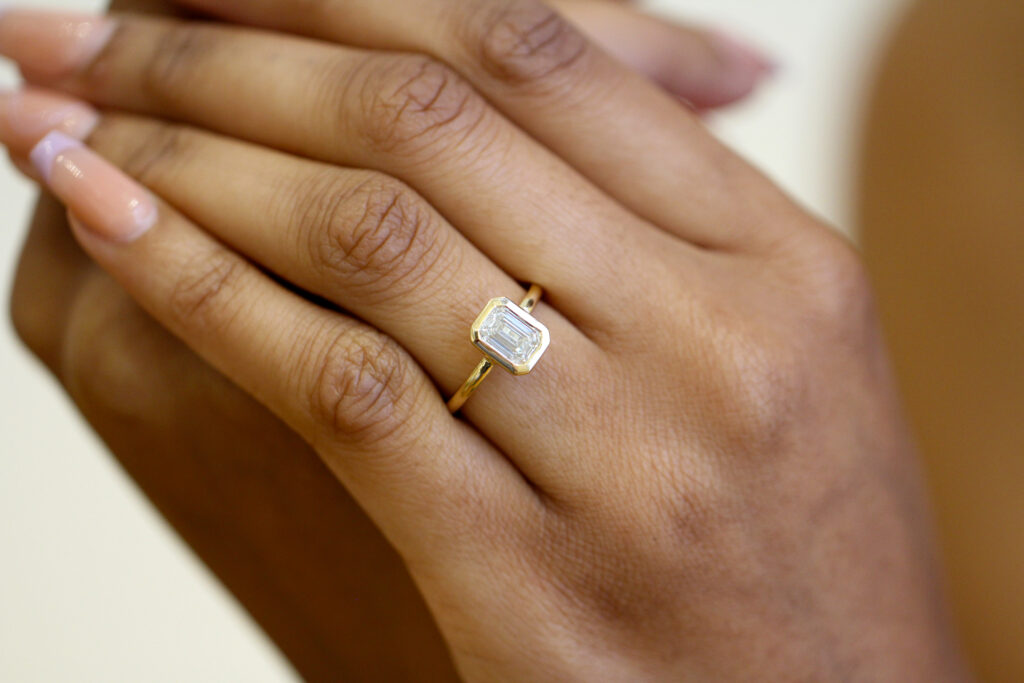 emerald cut diamond engagement ring dublin ireland ronan campbell designyard